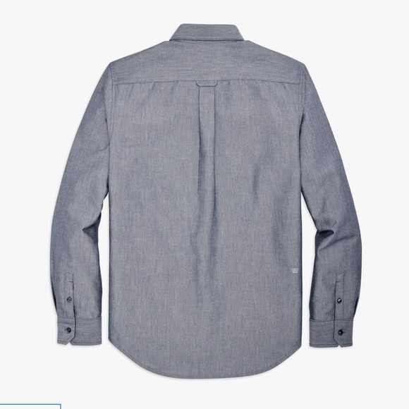 Mack Weldon 37.5 NWOT Oxford Button Down Long Sleeve in Denim Blue. Sz. XL - Picture 3 of 10